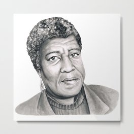 Octavia Butler Metal Print | Black And White, Sciencefiction, Portrait, Indiaink, Illustrations, Octaviabutler, Noirlover, Inkwash, Bnw, Books 