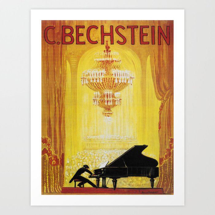 Vintage poster - C. Bechstein Art Print