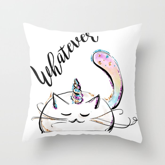 Cat deals unicorn pillow