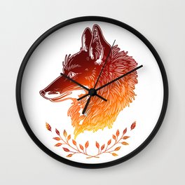 Fire fox Wall Clock