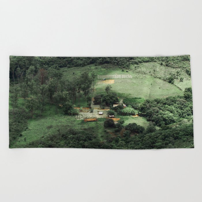 Brazil Photography - Overview Of A Rural Area In Brazil Beach Towel