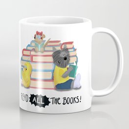 Read ALL the Books! Cute Scottie Dog Budgie Gerbil Art Mug
