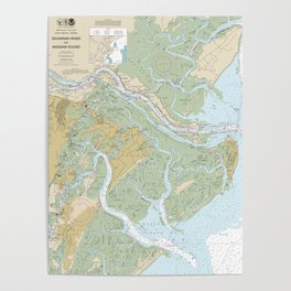 Savannah River and Wassaw Sound Nautical Chart 11512 – Coastal Georgia and South Carolina Poster