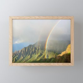 kalalau rainbow Framed Mini Art Print