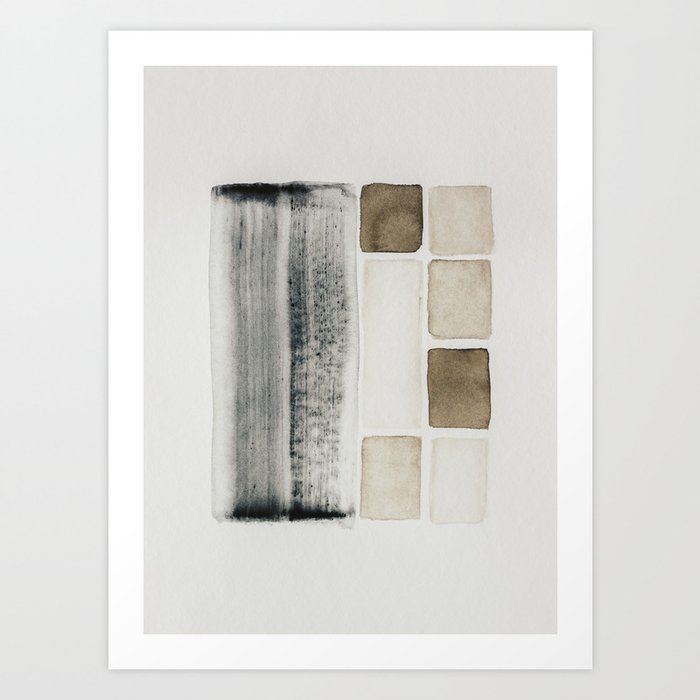 Abstract Minimal - Neutral Beige painting Art Print