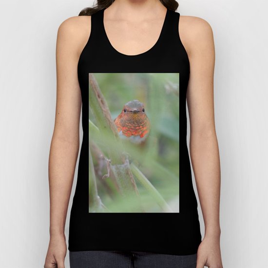 An Allen's Hummingbird Amid Mexican Sage Unisex Tank Top