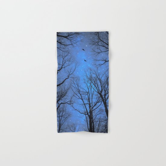 A Certain Darkness Is Needed (Night Trees Silhouette) Hand & Bath Towel