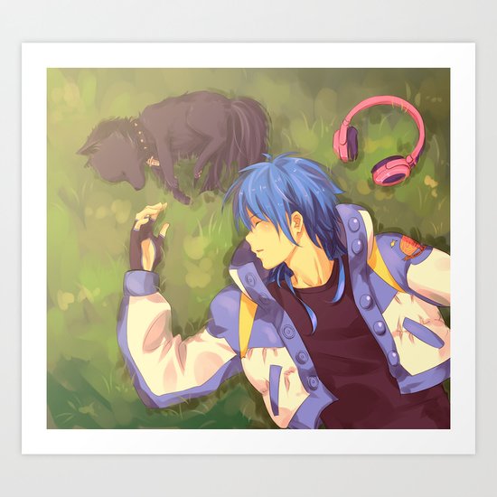 Wallpaper Dramatical Murder Aoba Ren Art Print By Ginuzumaki Society6 For iPhone Free