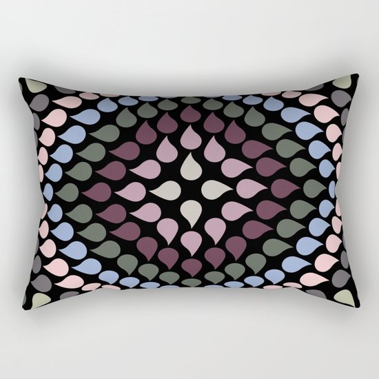 Seamless Colorful Raindrops VI Rectangular Pillow