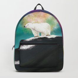 Aurora Borealis and polar bear - A Northern Light Friend Backpack