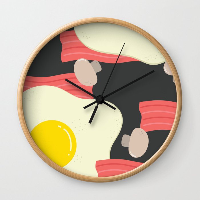 Egg and bacon Wall Clock