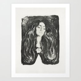 Munch, Edvard (1863-1944) The Brooch. Eva Mudocci Art Print | Film, Double Exposure, Long Exposure, Underwater, Black And White, Color, Hi Speed, Digital, Infrared, Photo 