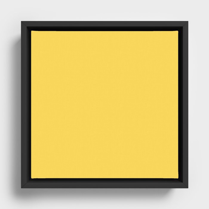 Pineapple Yellow Framed Canvas