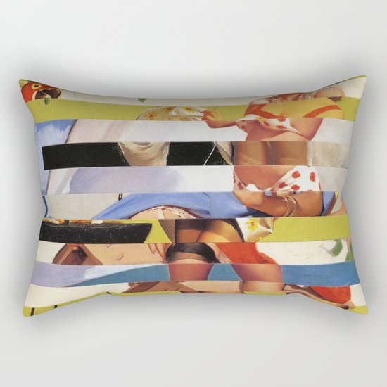 Glitch Pin-Up Redux: Farrah Rectangular Pillow
