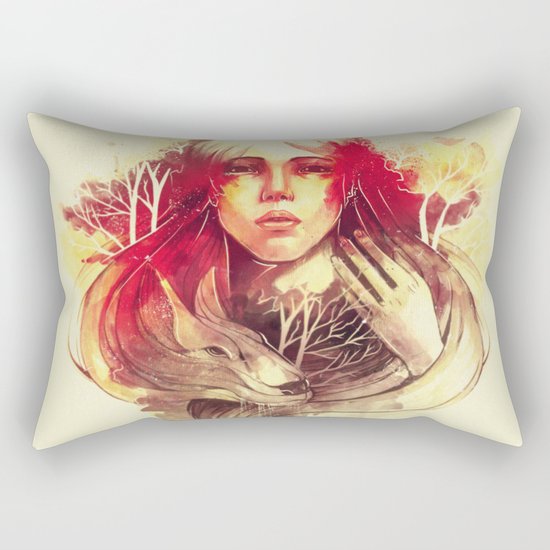 Purity In Red Rectangular Pillow