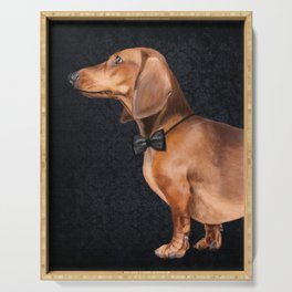 Elegant dachshund. Serving Tray