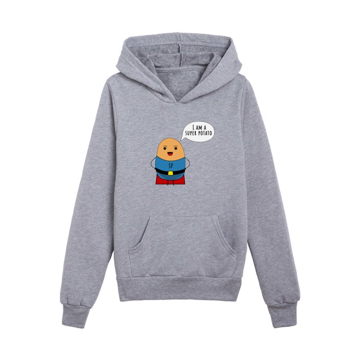 I am a super potato Kids Pullover Hoodie