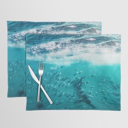 Dolphin hunting sardines Placemat