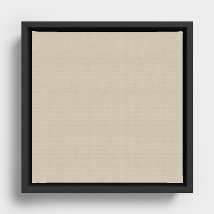 Casual Khaki Framed Canvas
