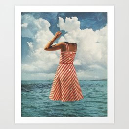 FLOAT by Beth Hoeckel Art Print | Curated, Color, Digital, Photo, Graphicdesign, Pop Surrealism, Vintage, Illustration, Futureislands, Water 