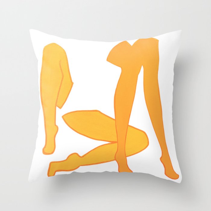 Leg Series (Goldenrod) Throw Pillow