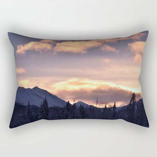 Flat Top Sunrise Serenity Rose Rectangular Pillow