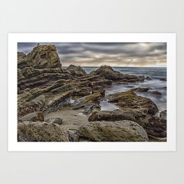 Moss Point Laguna Beach Art Print | Beachcity, Aundreholmes, Pacificocean, Clouds, Californiacoast, Beachrocks, Waves, Color, Beachfront, Mosspoint 
