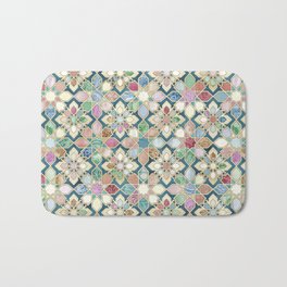 Muted Moroccan Mosaic Tiles Badematte