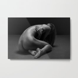 bodyscape Metal Print | Schwarz, Isoliert, Hintergrund, Menschen, Sexy, Entspannung, Dunkel, Modell, Kunst, Photo 