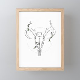 Deer Skull Framed Mini Art Print
