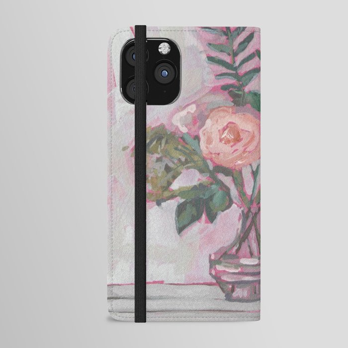Pops of Hot Pink Florals iPhone Wallet Case