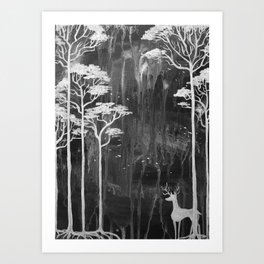 White Forest Art Print