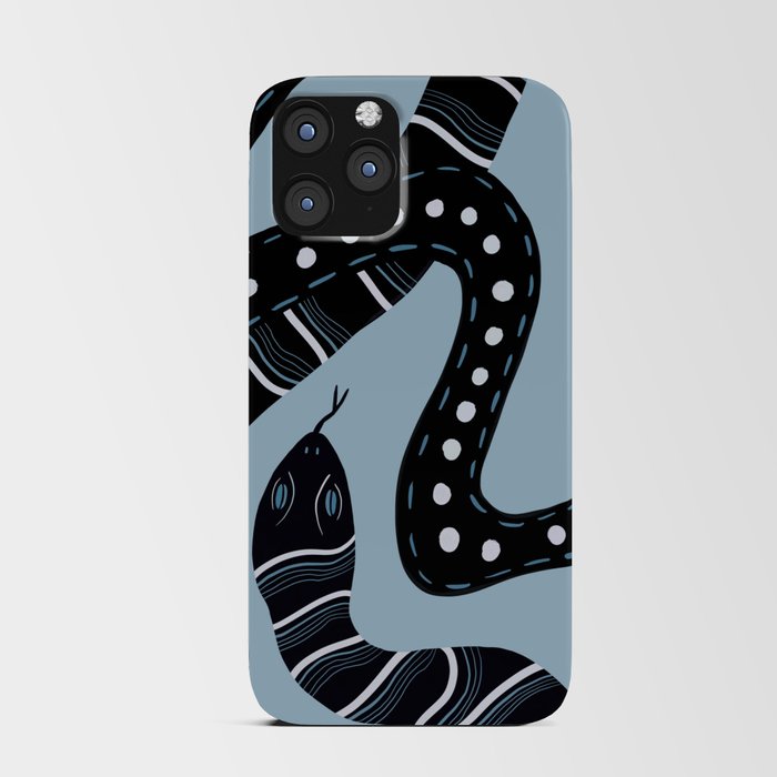 Two Serpents - Blue iPhone Card Case