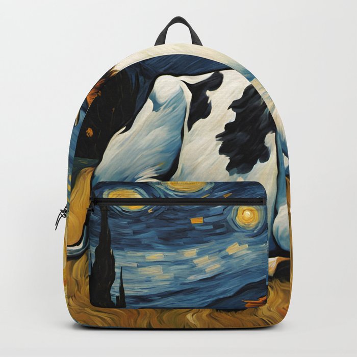 A Cow in the Starry Night Backpack