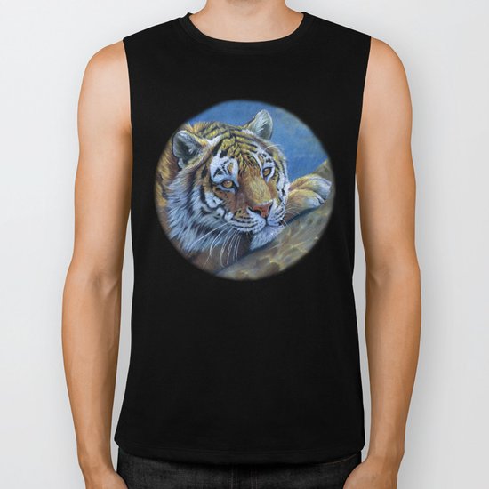 Tiger on the rock CC117 Biker Tank
