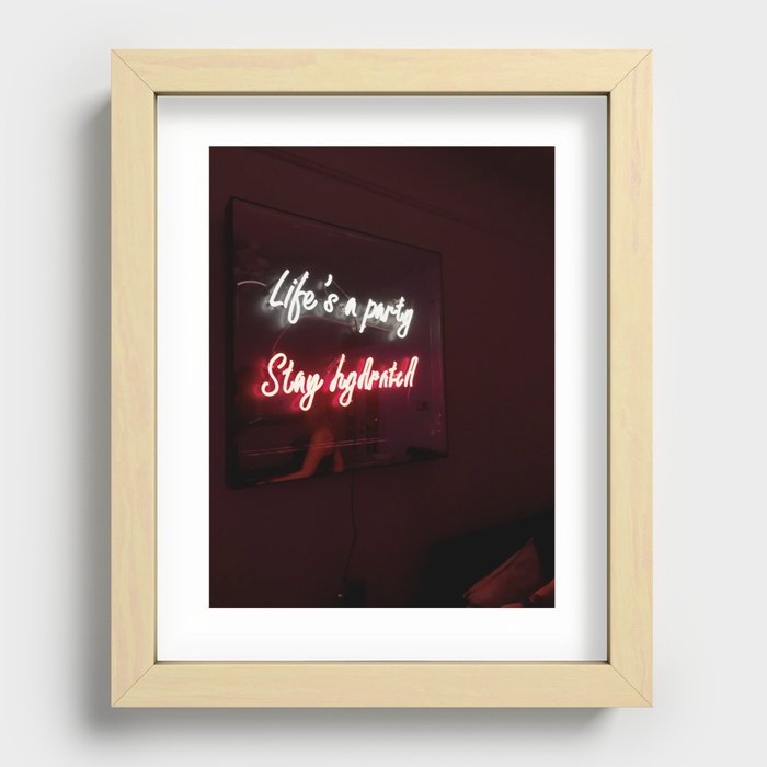 Stay Hydrated Recessed Framed Print