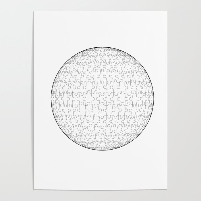 Spherical Jigsaw Puzzle. Poster