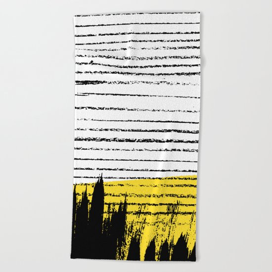 Lines & Strokes 002 Beach Towel