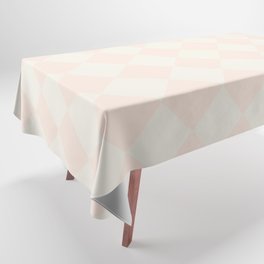 Antique Pastel Pink Jester Vintage Pattern on Antique White Background  Tablecloth