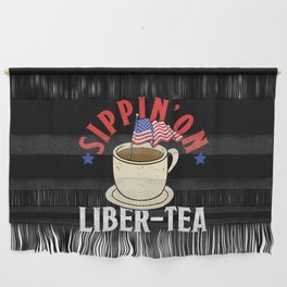 Sippin On Liber Tea Funny Wall Hanging