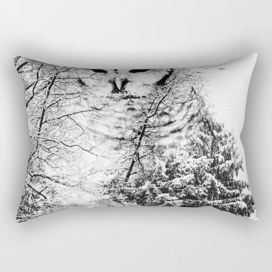 Winter Owl Rectangular Pillow