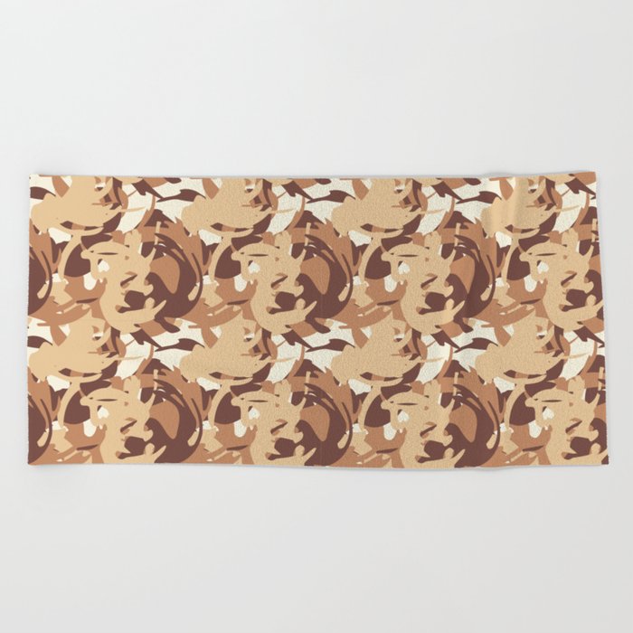 Deployed Army camouflage Pattern  Beach Towel