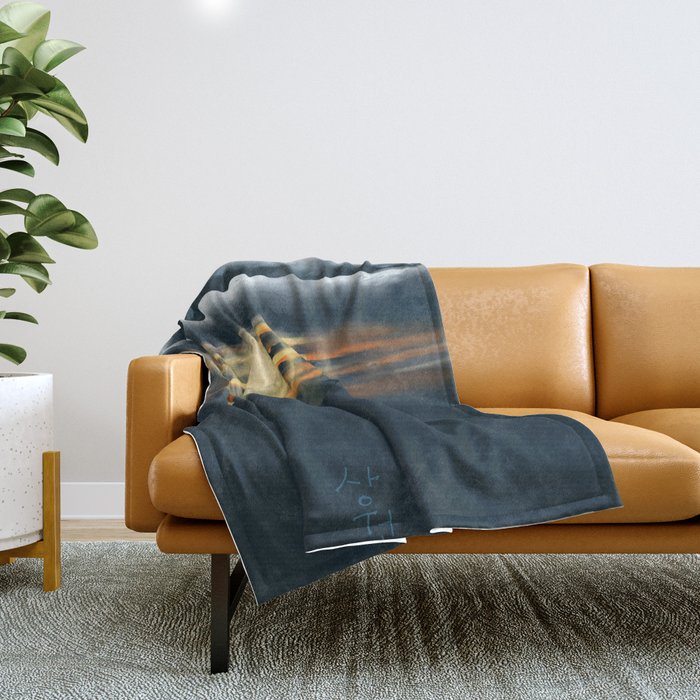 KOREA SUN RISE Throw Blanket