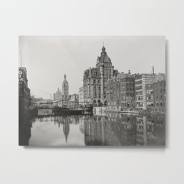 Old Milwaukee Photo Photo, The River From Sycamore Street, Meinecke Toy Company, Badger State Fur 1901 Black and White Print, 1901 Metal Print | Pattern, Graphite, Stencil, Badger, Toycompany, 1901Black, Graphicdesign, Statefur, Sycamore, Pop Art 