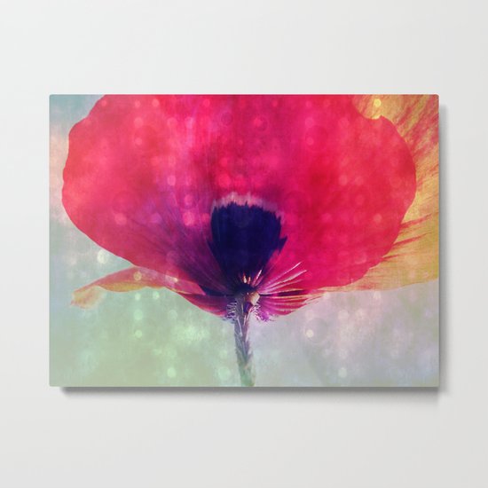 Mod Poppy Metal Print