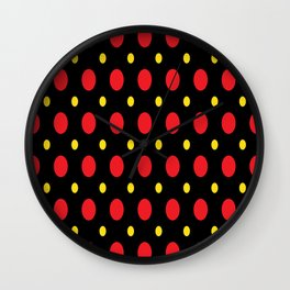 Polka Dot Pattern Wall Clock