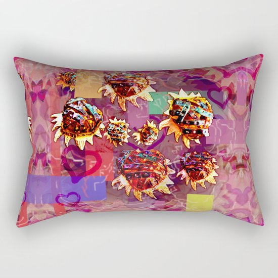 Milagros Heart Falling Rectangular Pillow