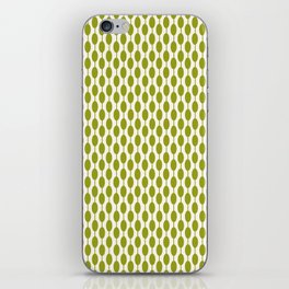 Green retro shapes mid century modern iPhone Skin