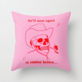 18x18 Multicolor IER Pink Skull Cross Bones Throw Pillow