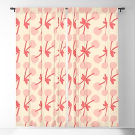 cherries gift - pink, red and cream Blackout Curtain